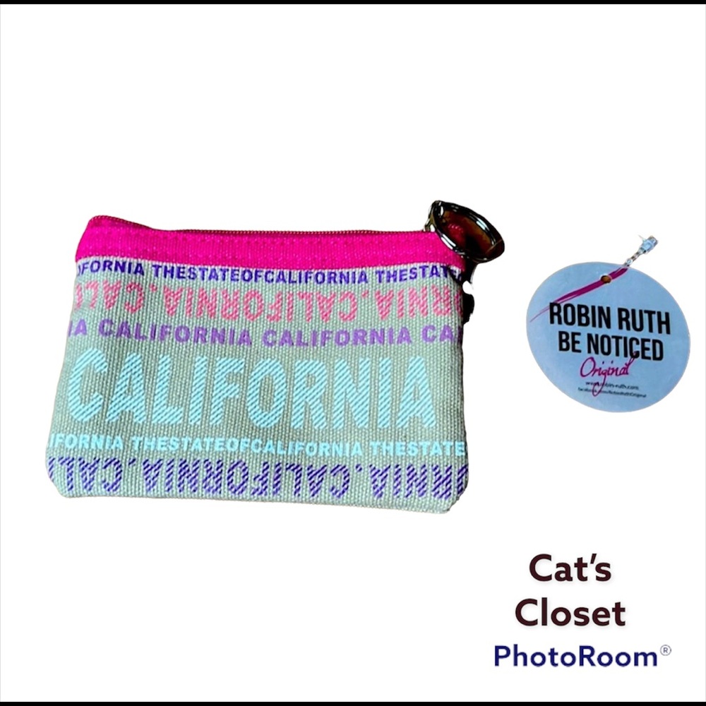 Robin Ruth - coin purse with keychain - California - NWT